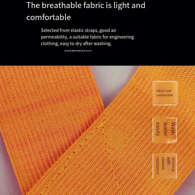 10 Pieces Reflective Vest Safety Gear Safety Vest with High Visibility Adjustable Straps for Running Jogging Cycling Hiking Walking - Orange