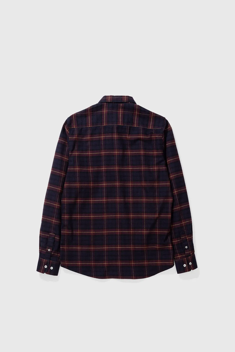 Anton Brushed Flannel Check - Cordovan Brown