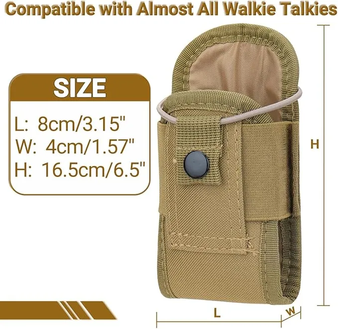 BAOFENG Tactical Radio Holder Bag Molle Radio Holster Heavy Case Accessories Adjustable Radios Pouch Holster Case UV-5R UV-17R UV-9R Two Way Radio Walkie Talkies