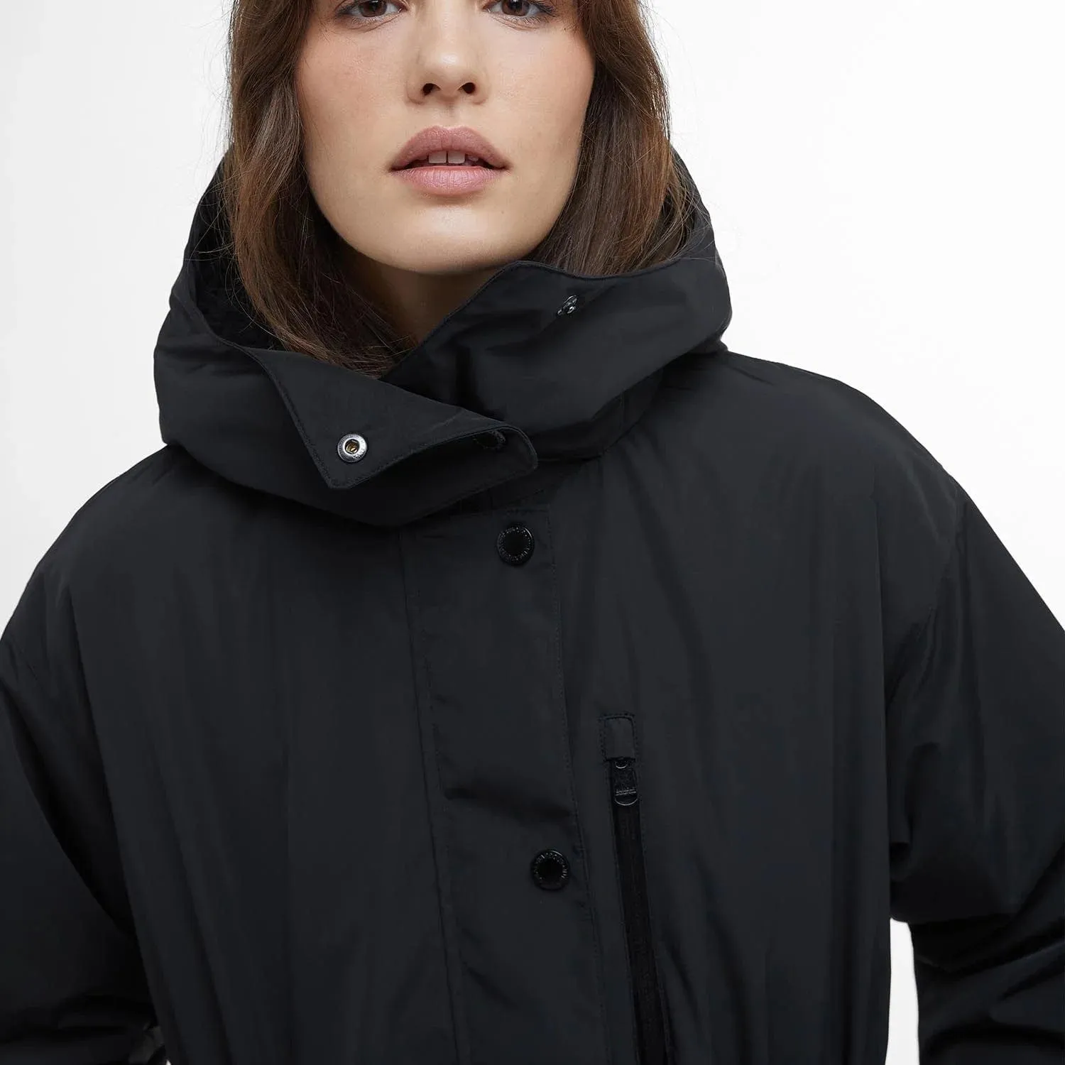 Barbour International Kaylee Insulated Showerproof Jacket In Black