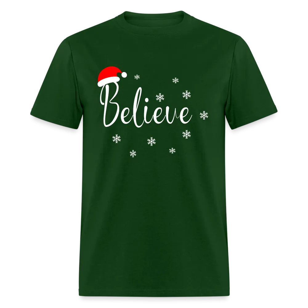 Believe T-Shirt (with Santa Claus Hat)