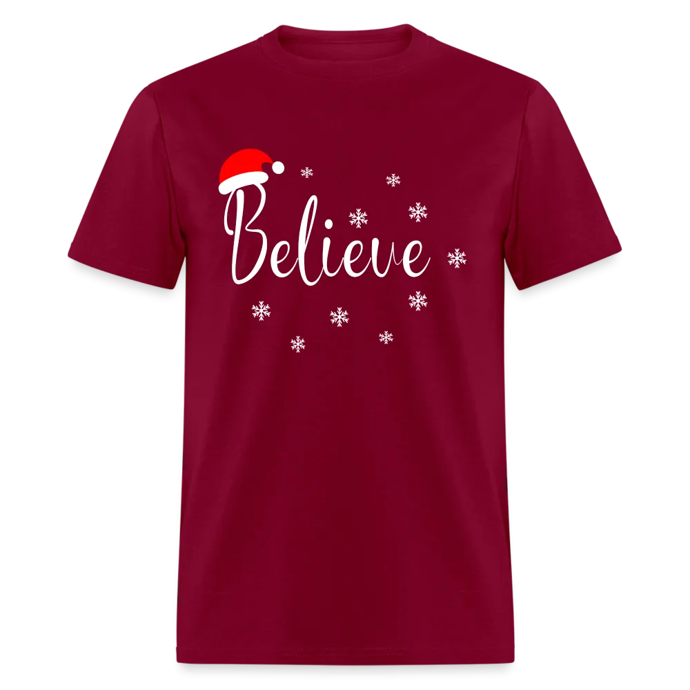 Believe T-Shirt (with Santa Claus Hat)