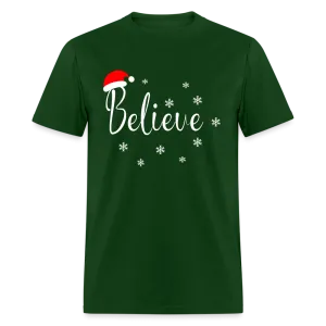 Believe T-Shirt (with Santa Claus Hat)