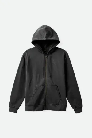 BRIXTON Vintage Reserve Full Zip Black Vintage Wash