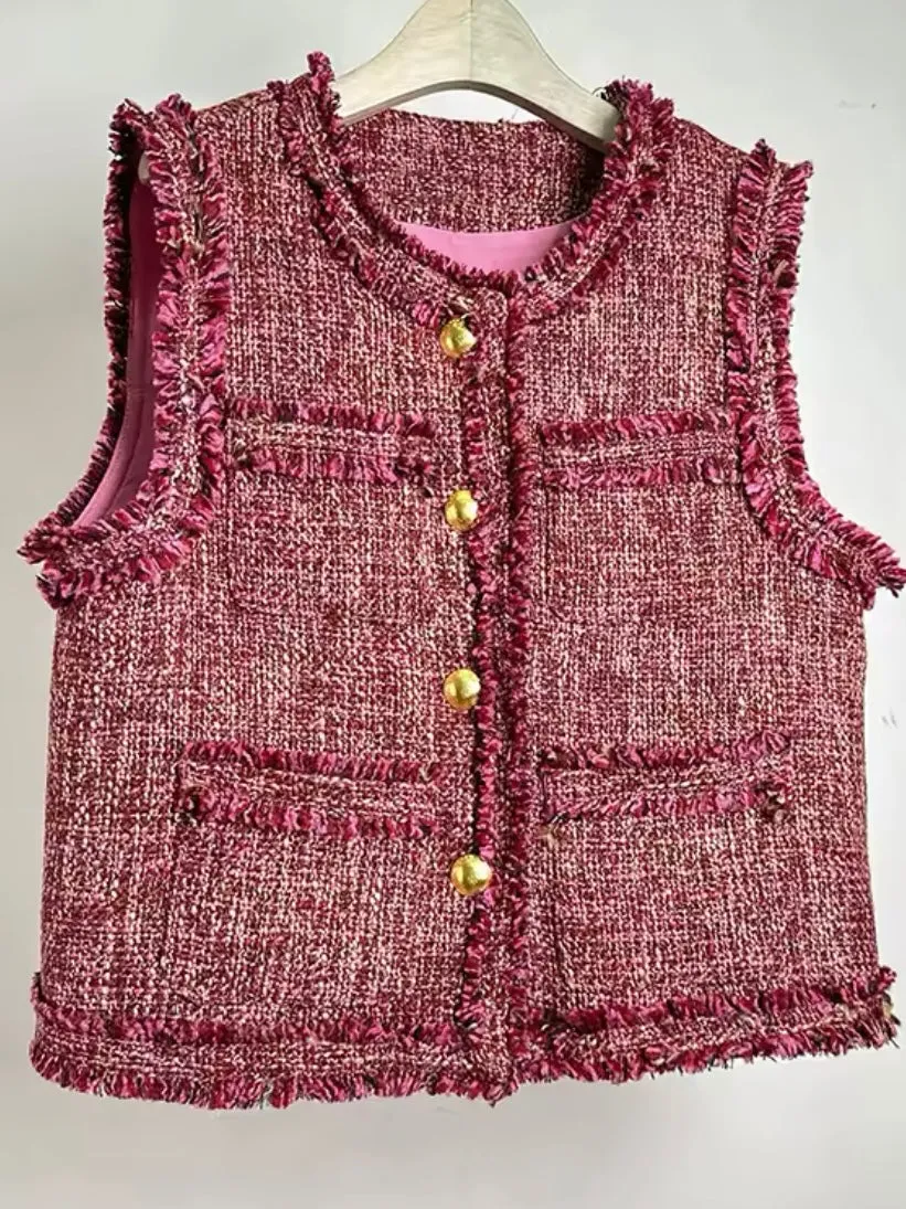 Colors tweed vest