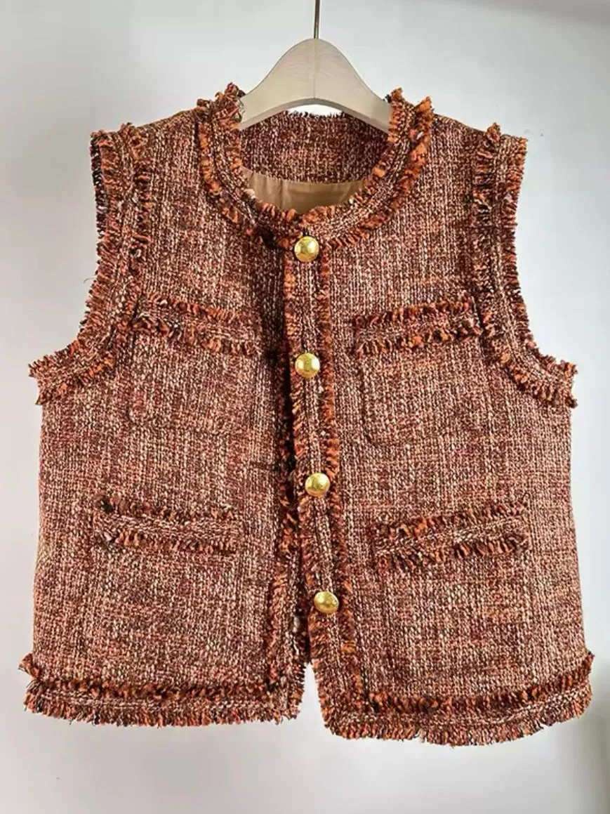 Colors tweed vest