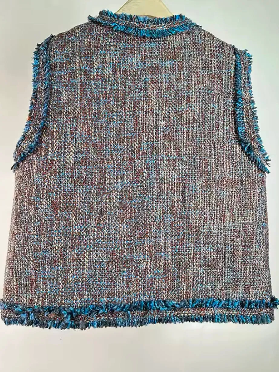 Colors tweed vest