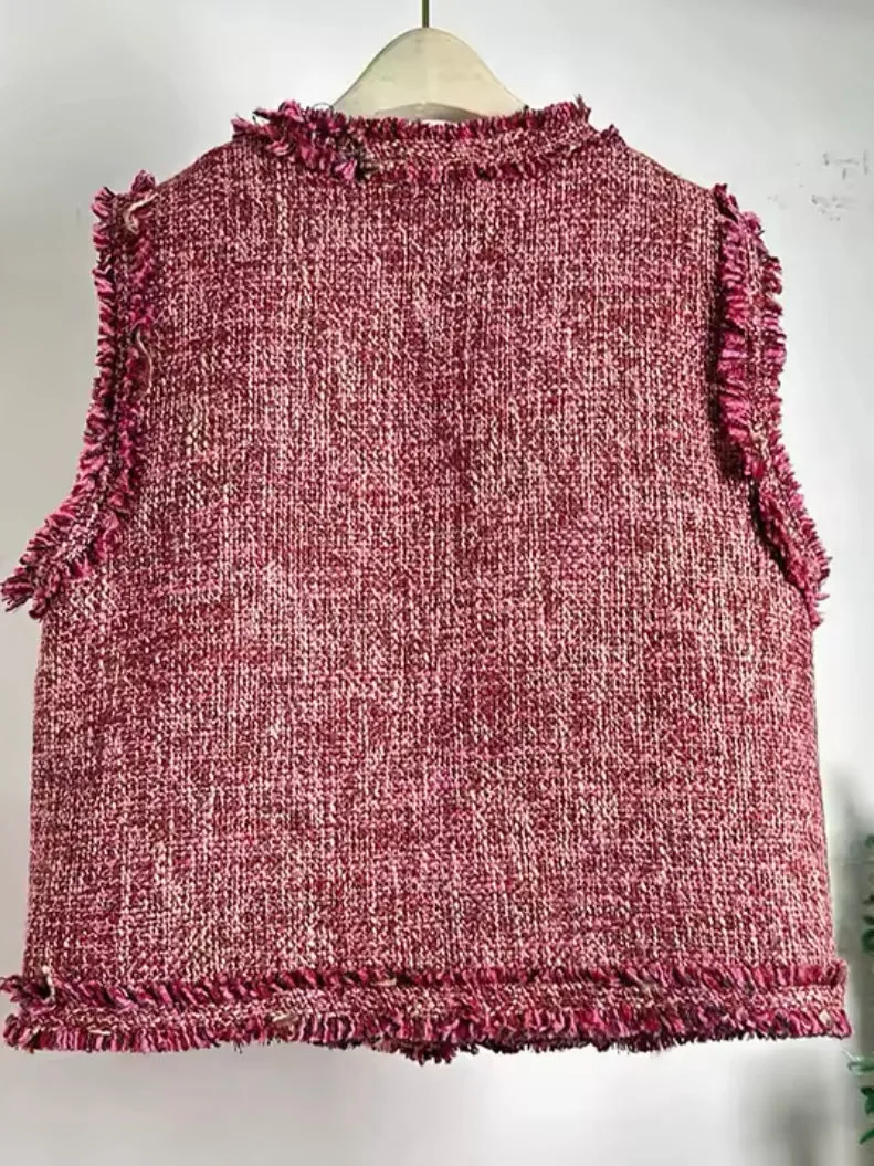 Colors tweed vest