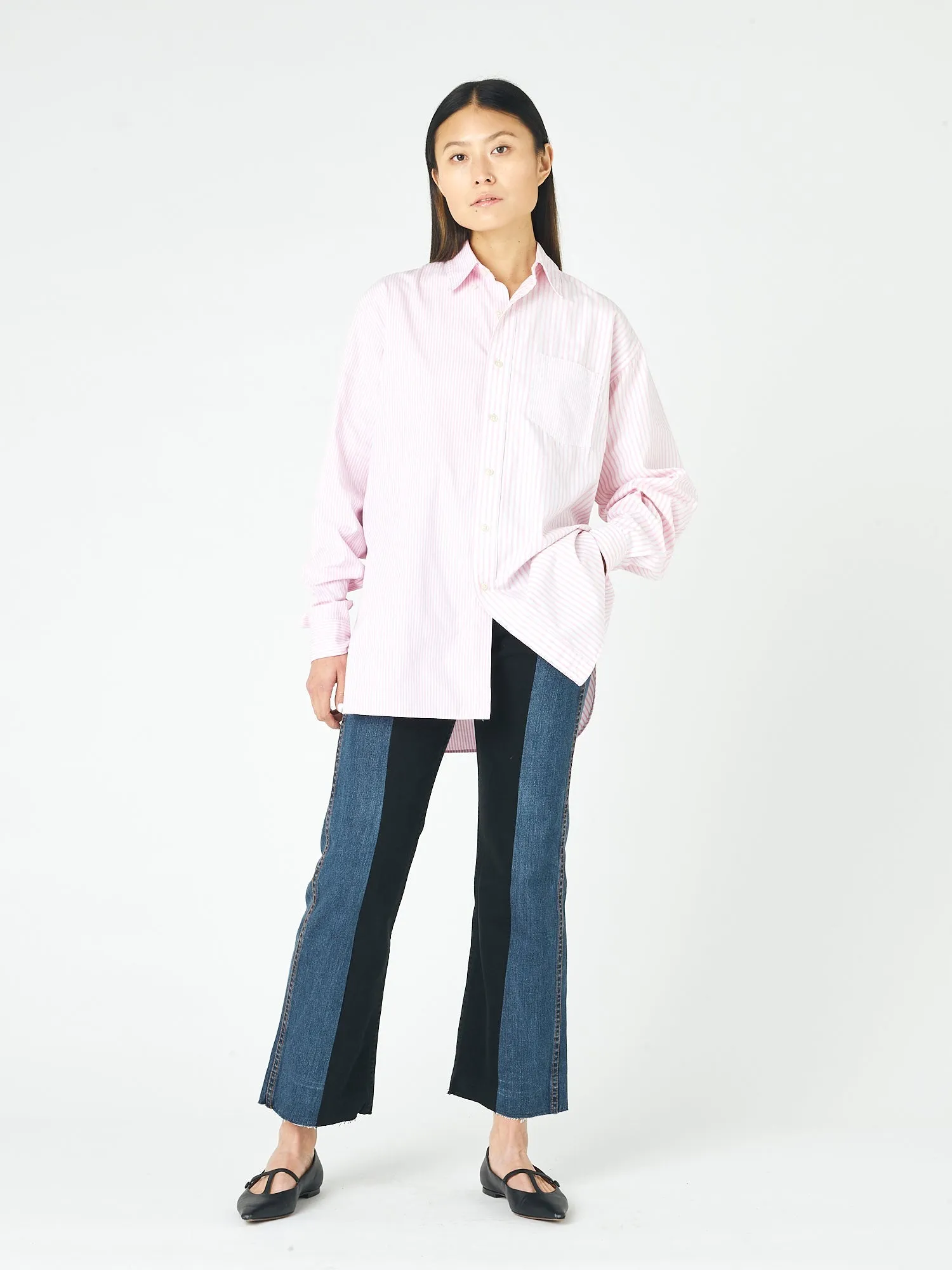 Diana Shirt Stripe Cotton Poplin Pink