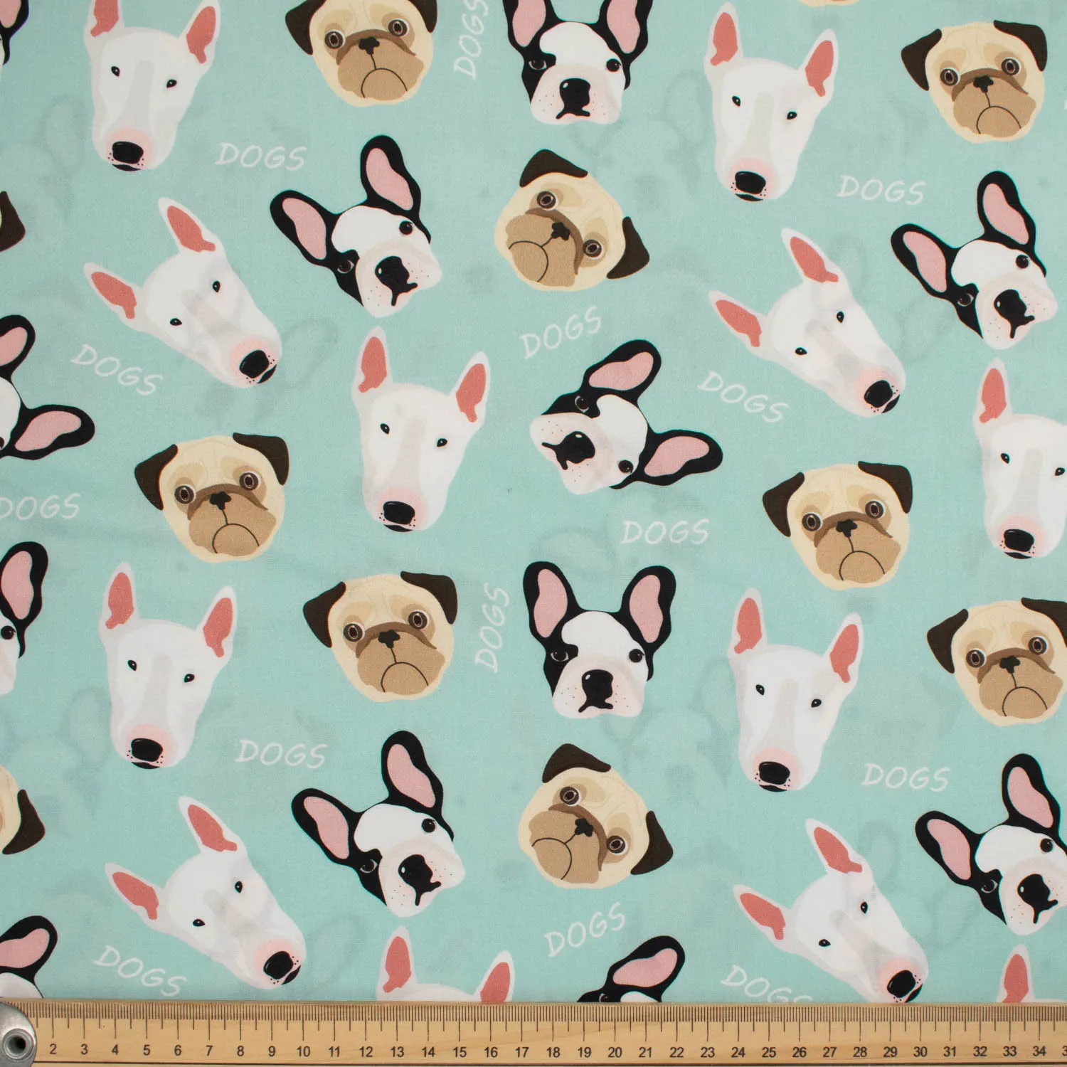 Dog Story Collection Bull God Trio Cotton Prints
