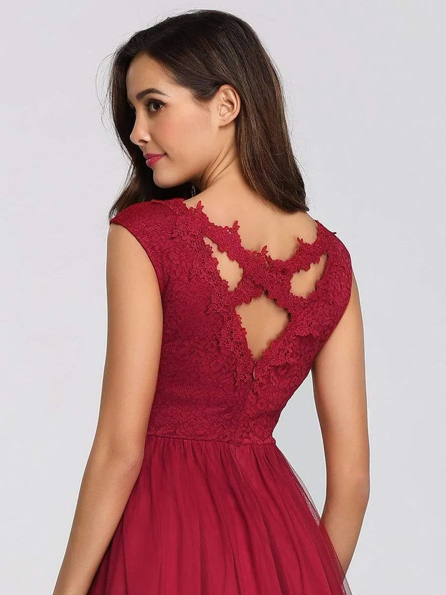 Floor Length Sexy Back Lace Prom Patry Dresses for Women