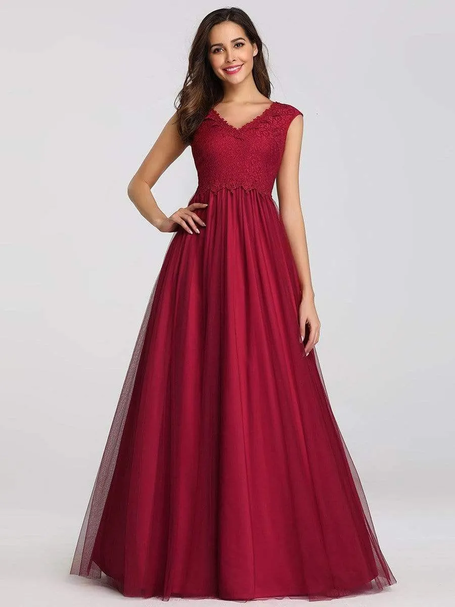 Floor Length Sexy Back Lace Prom Patry Dresses for Women