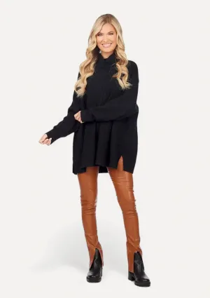 Freddie Ribbed Sweater - Black