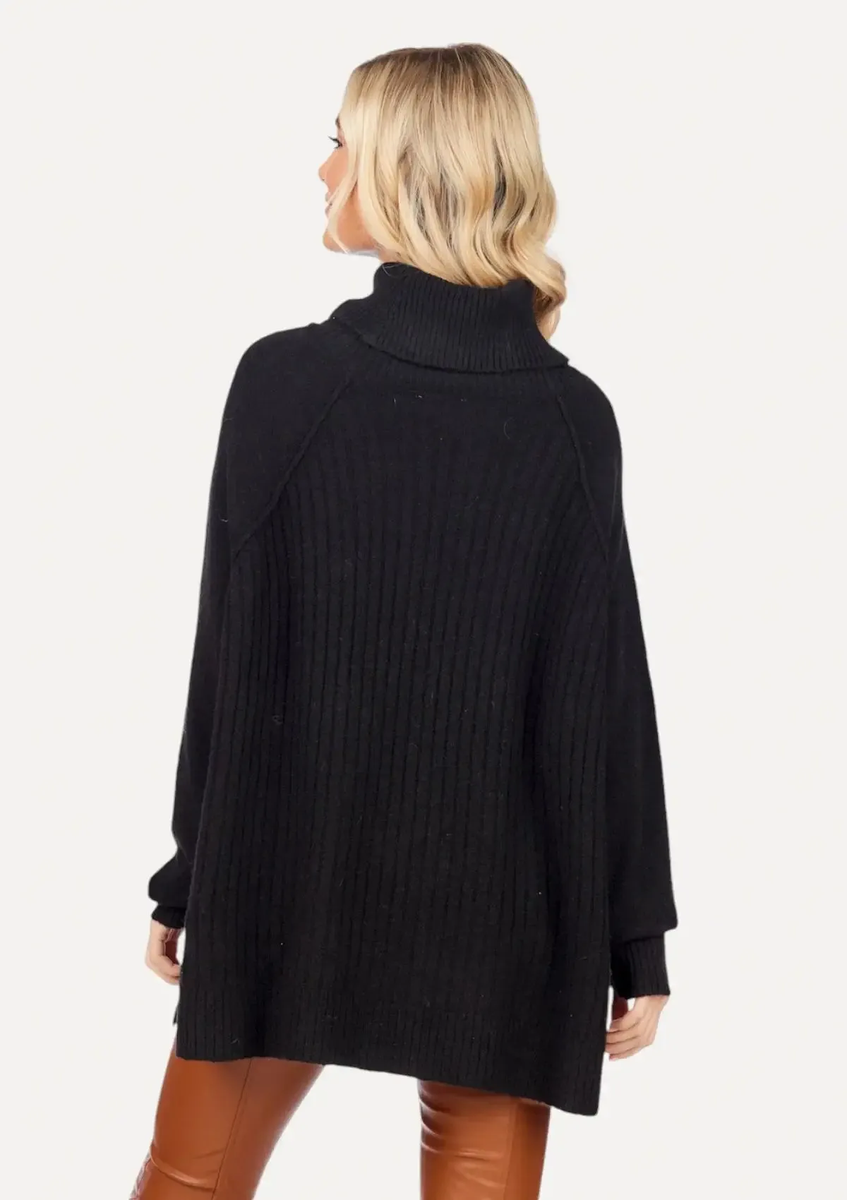 Freddie Ribbed Sweater - Black