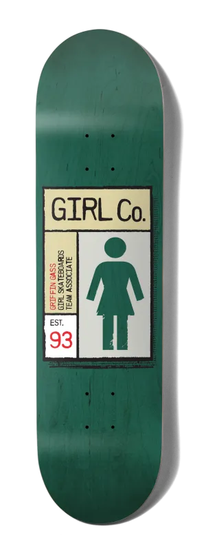 Girl Skateboard Deck Gridbox Griffin Gass 8.25"