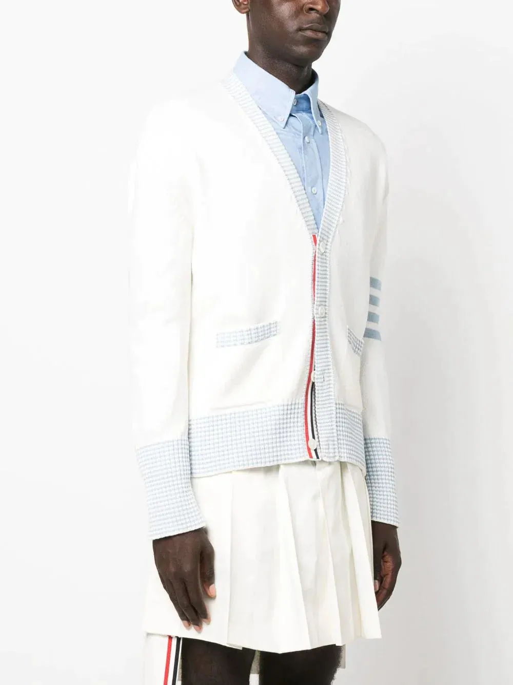 Hector Icon Intarsia V Neck Cardigan