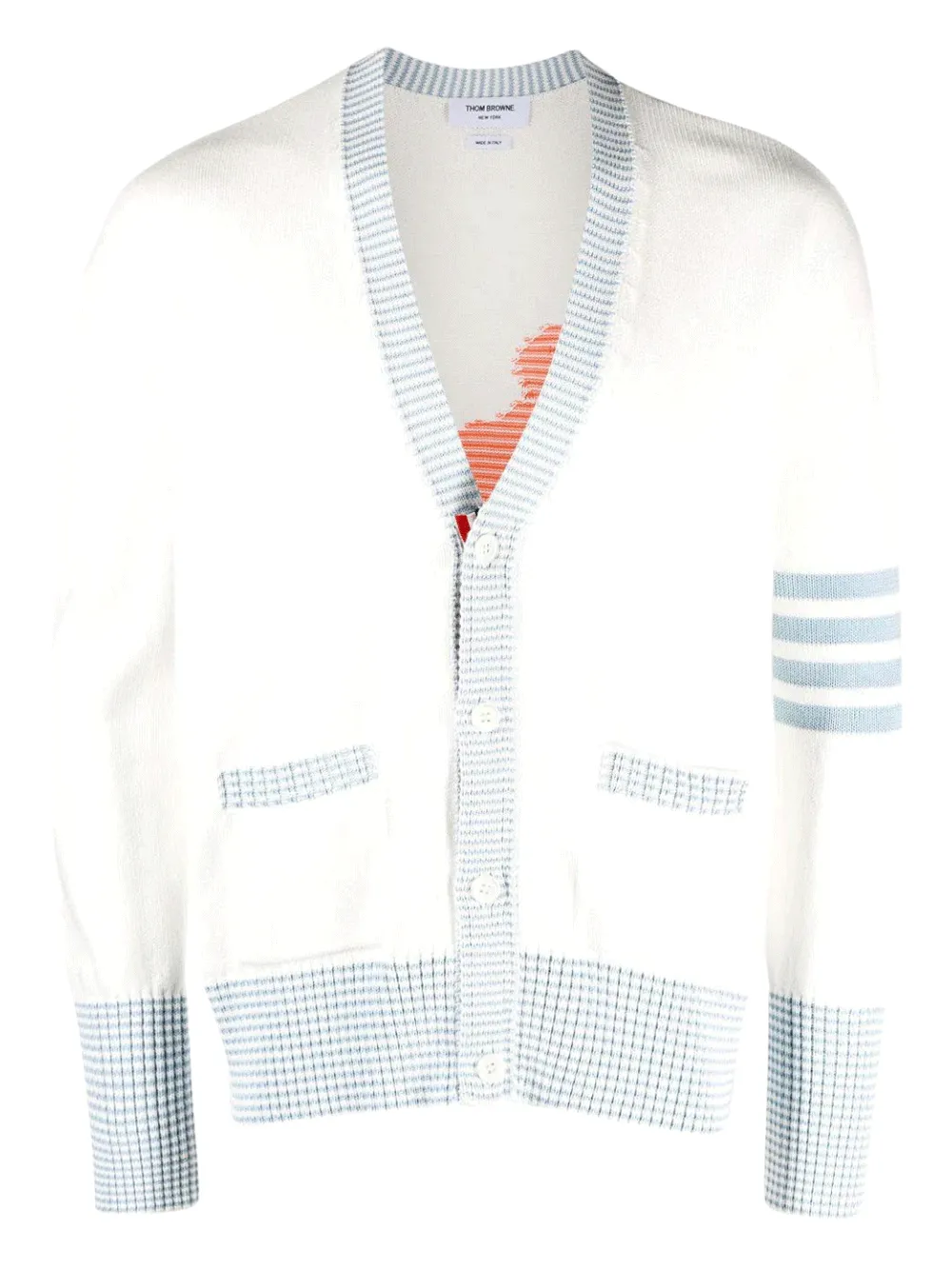 Hector Icon Intarsia V Neck Cardigan