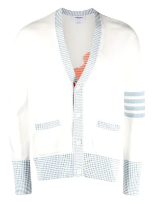 Hector Icon Intarsia V Neck Cardigan