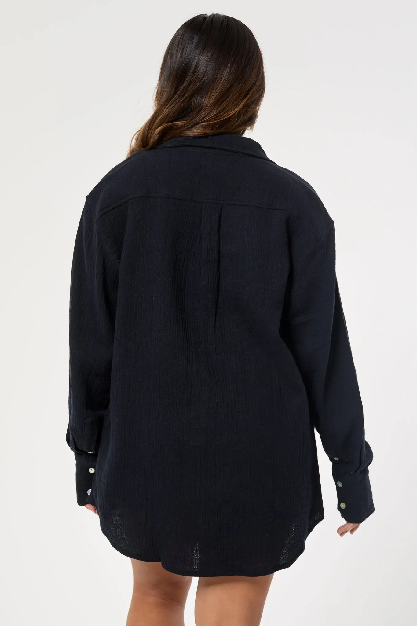 Ida Oversized Boyfriend Shirt | Hemp & Organic Cotton | Black