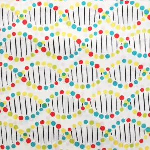 In the Beginning Fabrics Chromatics M.McCulloch Gene Symbol on White Cotton Prints