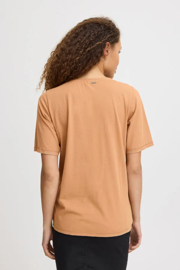 Larissa Bufallo Tee in Tobacco Brown