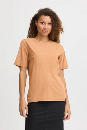Larissa Bufallo Tee in Tobacco Brown