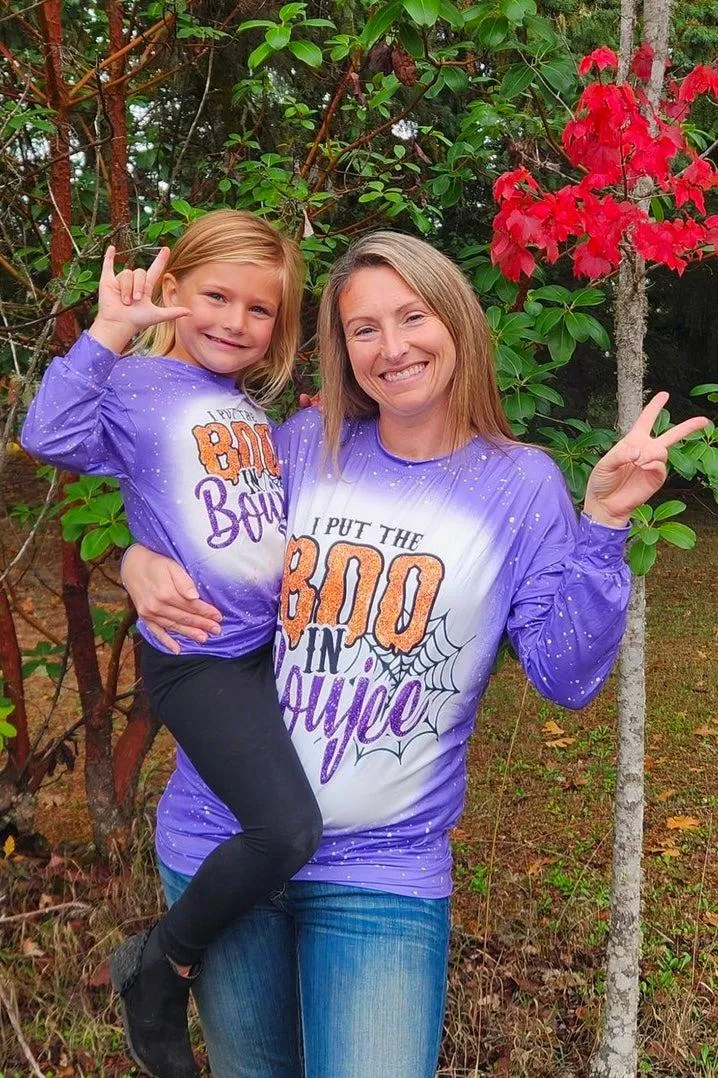 Mom & Me - "I Put The Boo In Boujee" Purple Top