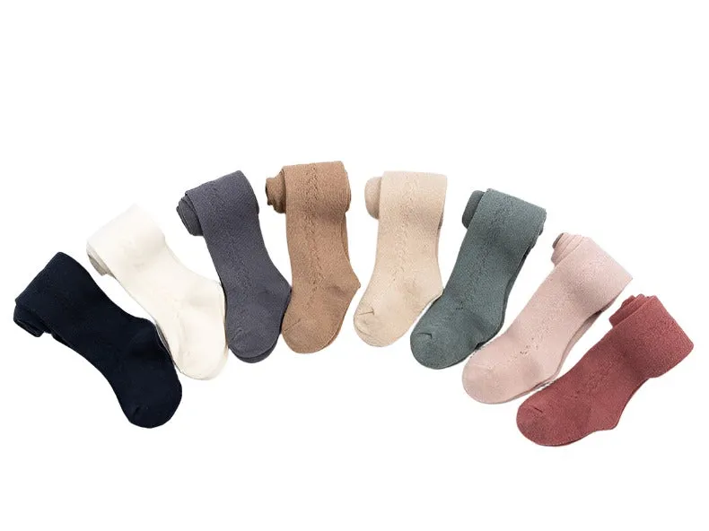 Open Knit Work Cotton Tights