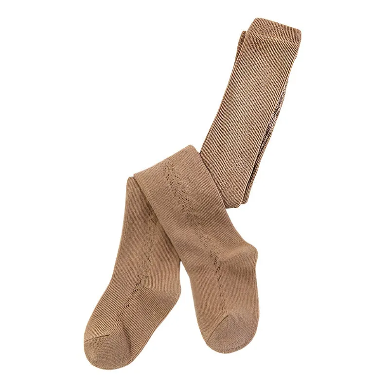 Open Knit Work Cotton Tights