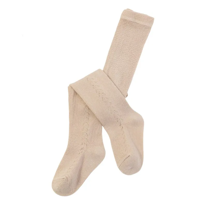 Open Knit Work Cotton Tights