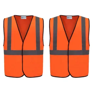 Pack Of 2 Reflective Safety Jacket - Orange