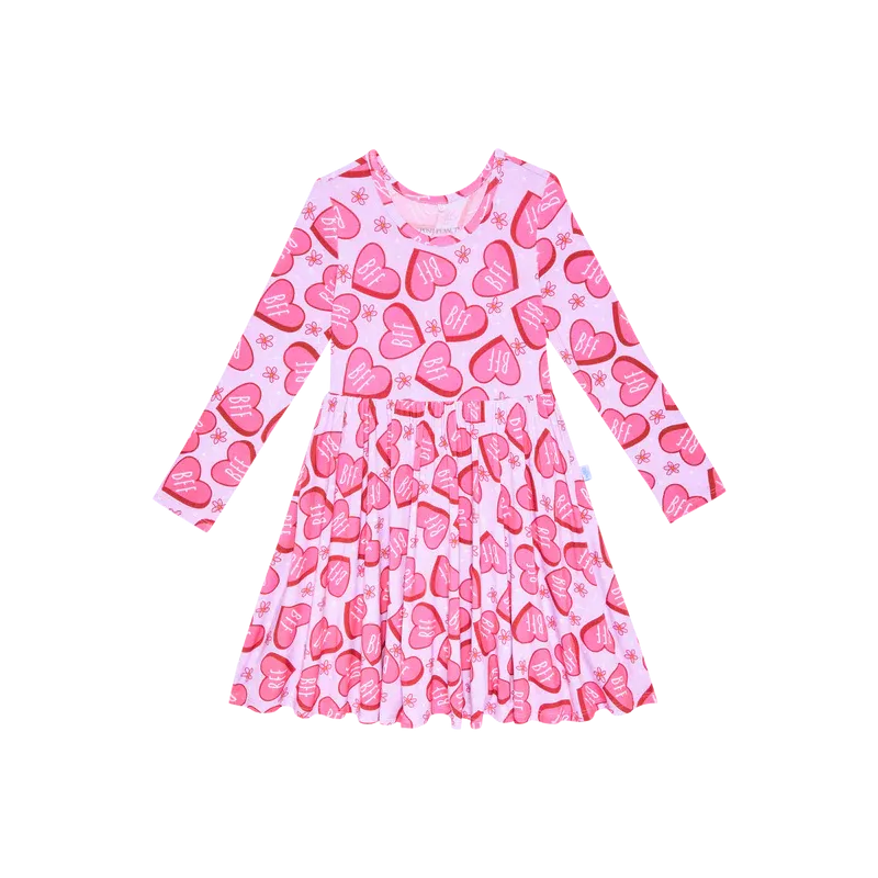 Posh Peanut Besties L/S Twirl Dress