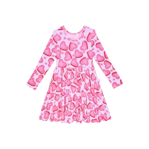 Posh Peanut Besties L/S Twirl Dress