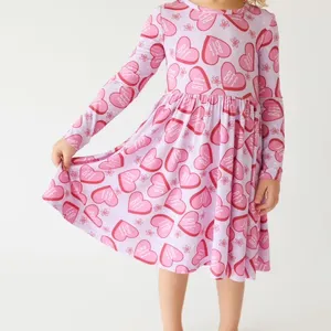 Posh Peanut Besties L/S Twirl Dress