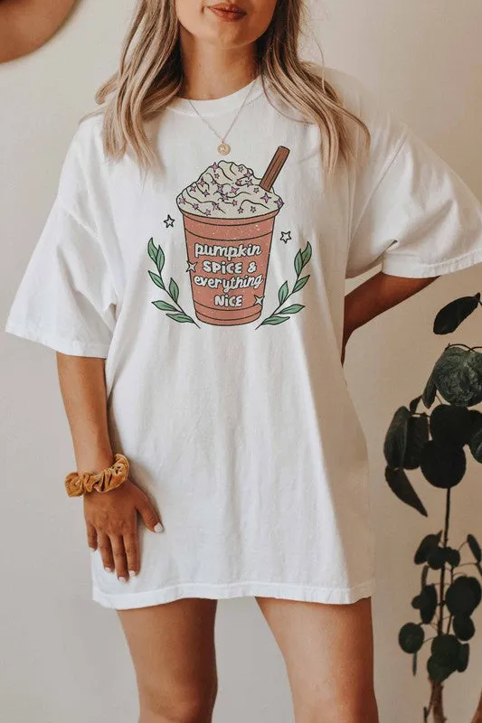 PUMPKIN SPICE GRAPHIC TEE PLUS SIZE