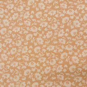 Quilter's Own Cream Floral on Dusty Orange Cotton Prints