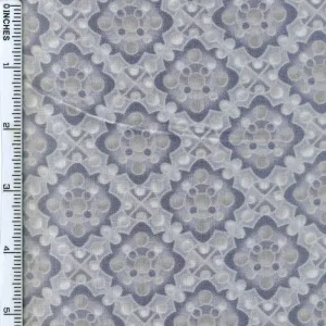 Riley Blake Designs Grey Floral Checks Cotton Prints