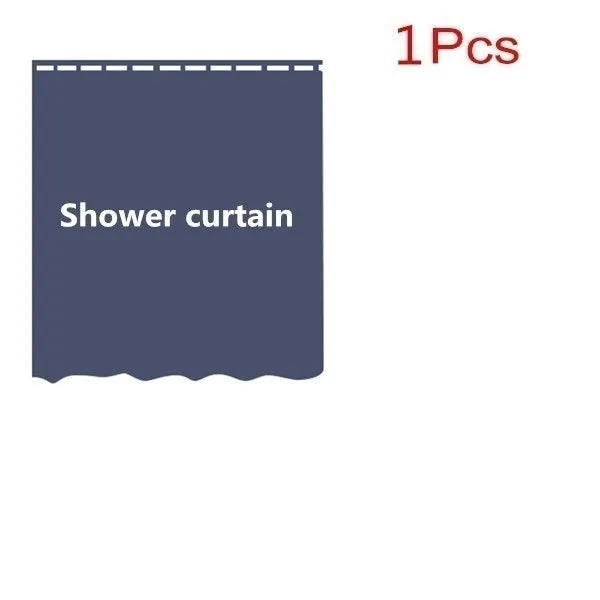 Sea Turtles Mermaid Waterproof Bathroom Shower Curtain Toilet Cover Mat Non-Slip Rug Set