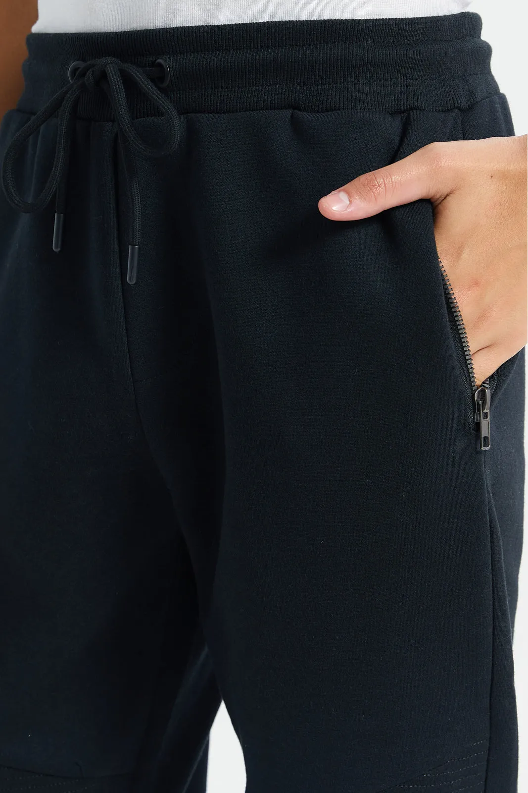 Senior Boys Black Active Pants
