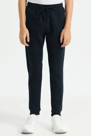 Senior Boys Black Active Pants