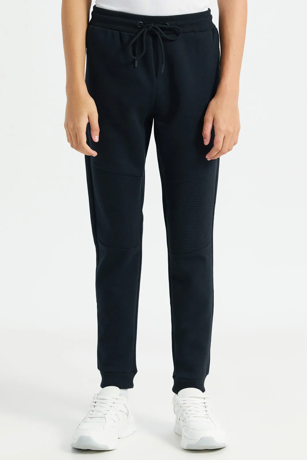 Senior Boys Black Active Pants