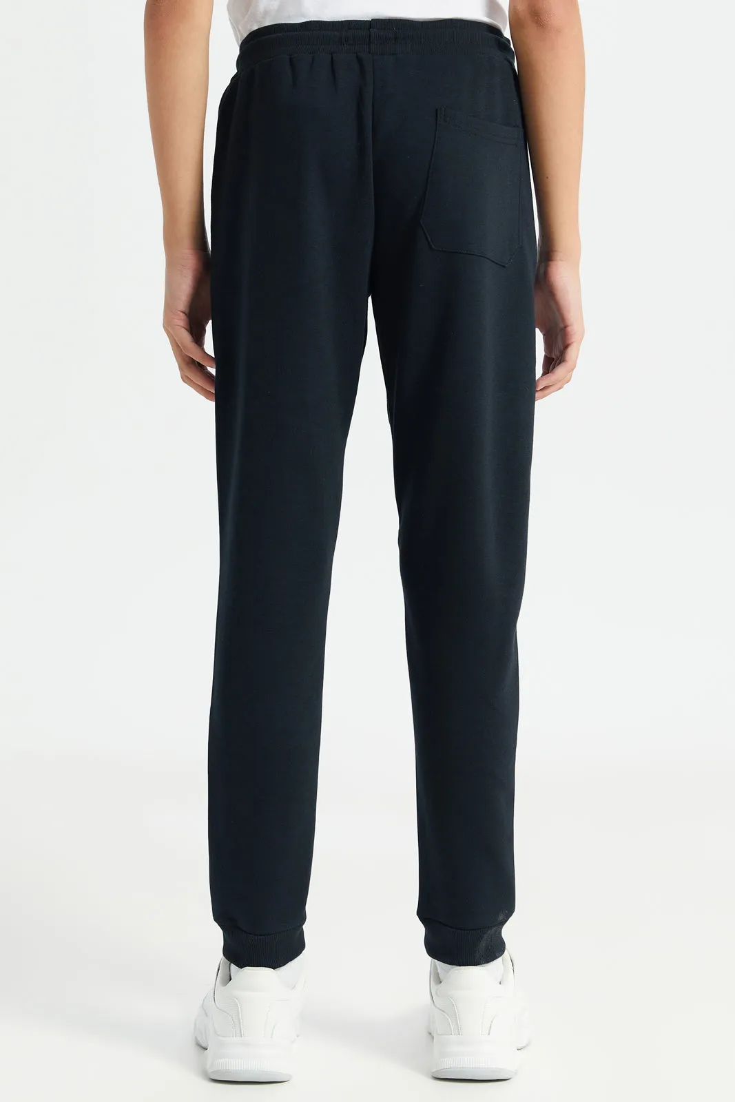 Senior Boys Black Active Pants