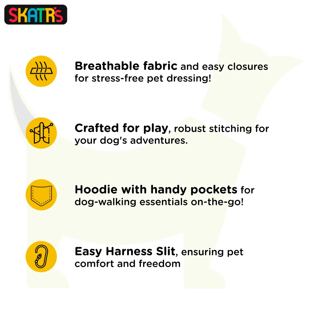 Skatrs Pebble Trio Hoodie for Cats & Dogs (Blue)