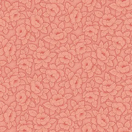 Stof Fabrics Colourflow Orange Flowers with Leaves Cotton Prints