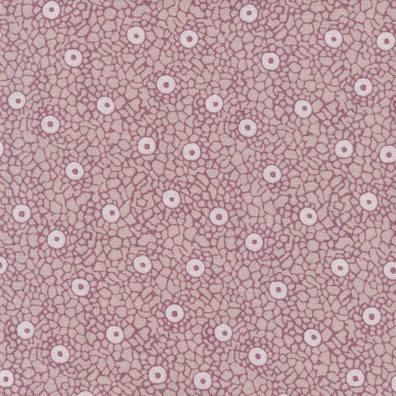 Stof Fabrics Quilters Basic Harmony Cell Spots on Dusty Pink Cotton Prints