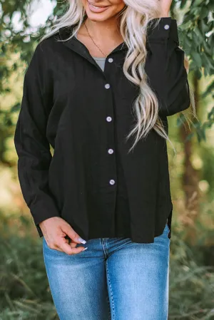 Textured Pocket Long Sleeve Shirt