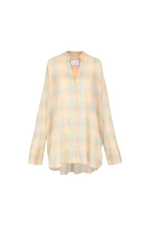 The Banana Plaid Beach Blouse