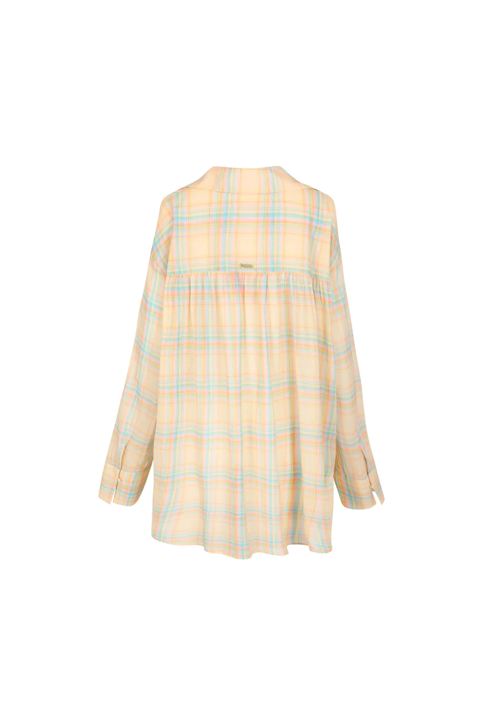 The Banana Plaid Beach Blouse